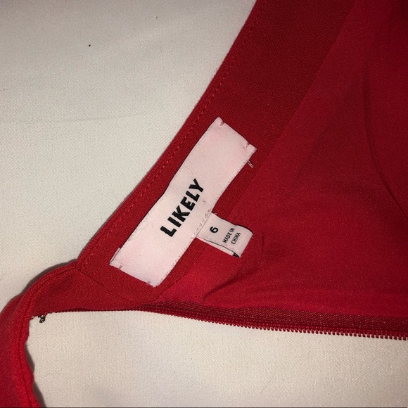 LIKELY Red Mini Dress - Picture 3 of 4